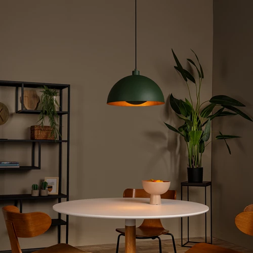 Lucide SIEMON - Suspension - Ø 40 cm - 1xE27 - Vert - ambiance 1